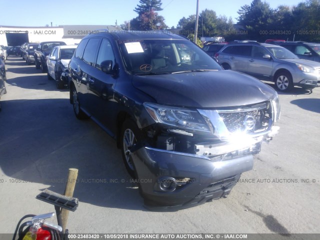 5N1AR2MM4EC712161 - 2014 NISSAN PATHFINDER S/SV/SL/PLATINUM GRAY photo 1