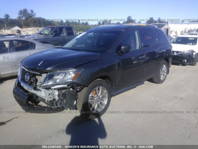 5N1AR2MM4EC712161 - 2014 NISSAN PATHFINDER S/SV/SL/PLATINUM GRAY photo 2