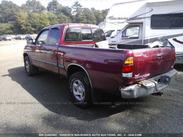 5TBRT3417YS010691 - 2000 TOYOTA TUNDRA ACCESS CAB/ACCESS CAB SR5 RED photo 3