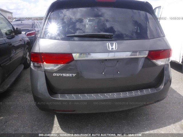 5FNRL5H66EB115859 - 2014 HONDA ODYSSEY EXL GRAY photo 6