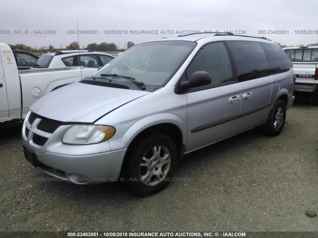 2B4GP44R92R650719 - 2002 DODGE GRAND CARAVAN SPORT SILVER photo 2