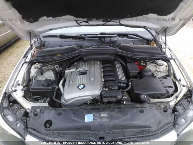 WBANF33596CS36552 - 2006 BMW 525 XI SILVER photo 10