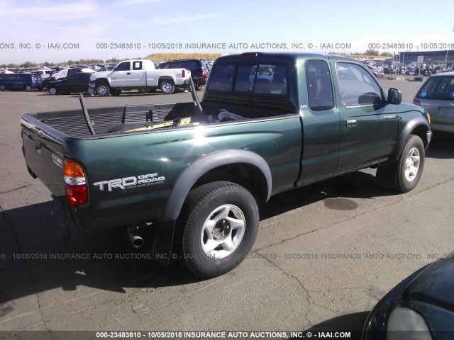 5TESN92NX1Z778265 - 2001 TOYOTA TACOMA XTRACAB PRERUNNER მწვანე ფოტო 4