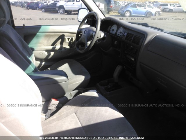 5TESN92NX1Z778265 - 2001 TOYOTA TACOMA XTRACAB PRERUNNER მწვანე ფოტო 5