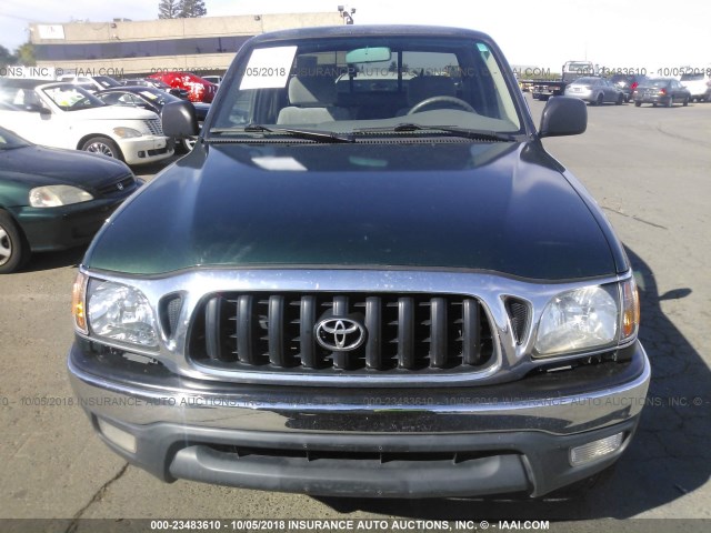 5TESN92NX1Z778265 - 2001 TOYOTA TACOMA XTRACAB PRERUNNER მწვანე ფოტო 6
