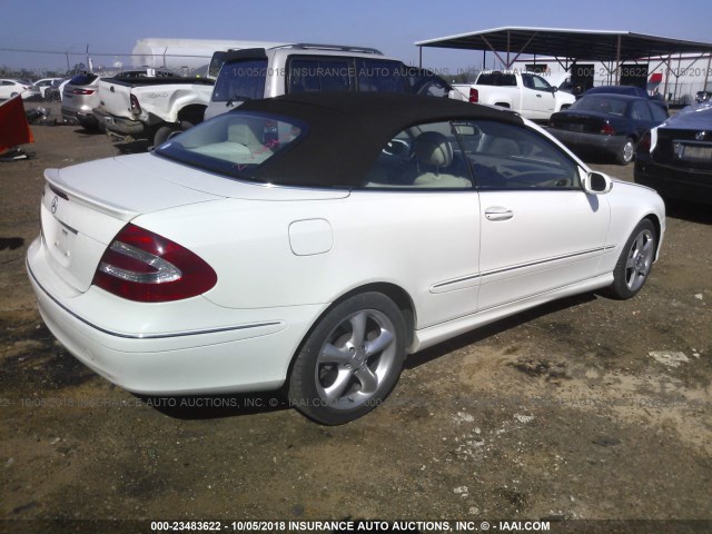 WDBTK75J16F172446 - 2006 MERCEDES-BENZ CLK 500 WHITE photo 4