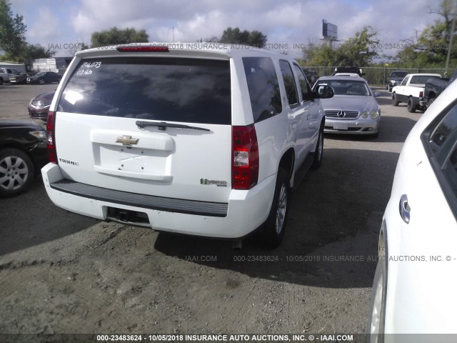 1GNFC13509R119178 - 2009 CHEVROLET TAHOE HYBRID WHITE photo 4