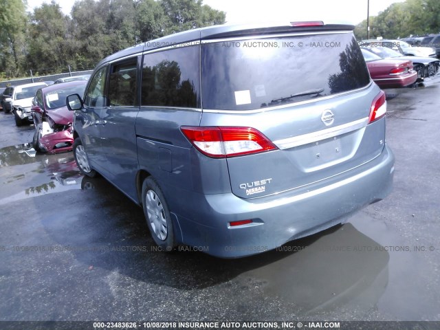 JN8AE2KP5B9009338 - 2011 NISSAN QUEST S/SV/SL/LE BLUE photo 3