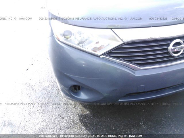 JN8AE2KP5B9009338 - 2011 NISSAN QUEST S/SV/SL/LE BLUE photo 6