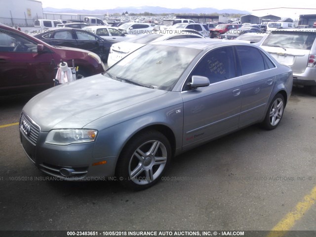 WAUDF78E47A236791 - 2007 AUDI A4 2.0T QUATTRO SILVER photo 2