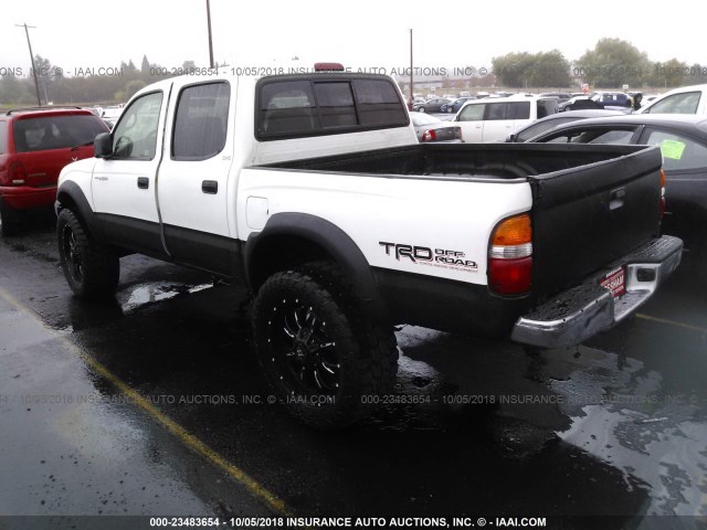 5TEHN72N74Z426120 - 2004 TOYOTA TACOMA DOUBLE CAB 白色 照片 3