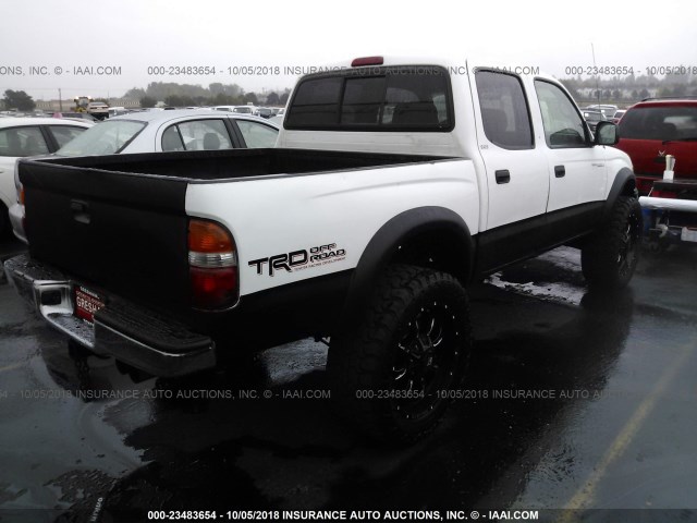 5TEHN72N74Z426120 - 2004 TOYOTA TACOMA DOUBLE CAB 白色 照片 4