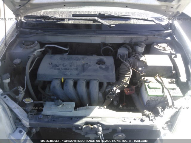 2T1KR32EX3C071242 - 2003 TOYOTA COROLLA MATRIX XR SILVER photo 10