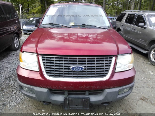 1FMPU16W74LA48471 - 2004 FORD EXPEDITION XLT RED photo 6