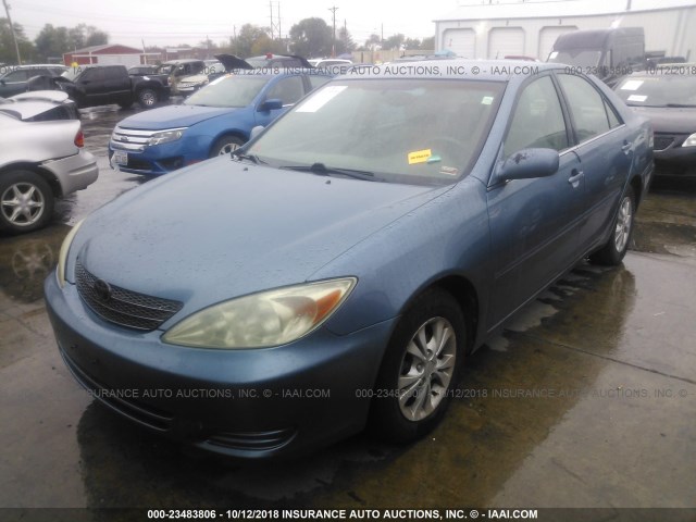 4T1BE32K54U800507 - 2004 TOYOTA CAMRY LE/XLE/SE BLUE photo 2