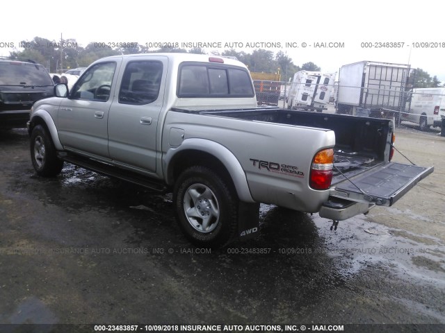 5TEHN72N53Z291962 - 2003 TOYOTA TACOMA DOUBLE CAB 银色 照片 3