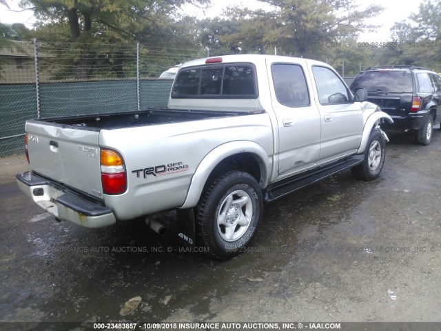 5TEHN72N53Z291962 - 2003 TOYOTA TACOMA DOUBLE CAB 银色 照片 4