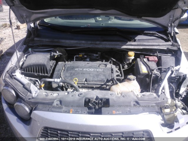 1G1JB5SH2C4133525 - 2012 CHEVROLET SONIC LS 银色 照片 10