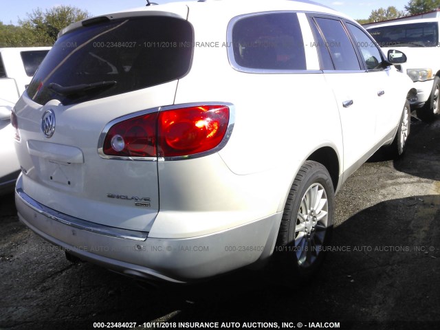 5GAKRBED0BJ406302 - 2011 BUICK ENCLAVE CXL WHITE photo 4