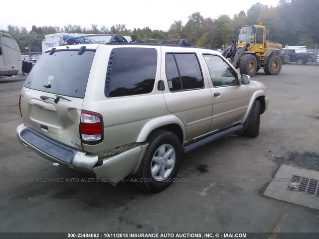 JN8DR07Y71W523571 - 2001 NISSAN PATHFINDER LE/SE/XE TAN photo 4