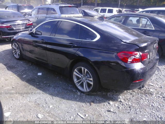 WBA4J3C5XKBL05291 - 2019 BMW 430XI GRAN COUPE BLACK photo 3