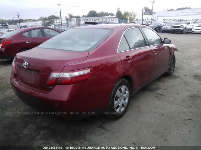 4T1BE46KX9U307574 - 2009 TOYOTA CAMRY SE/LE/XLE 红色 照片 4
