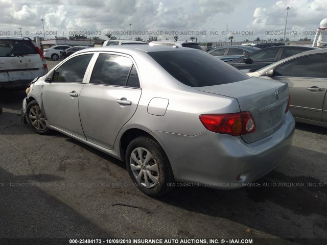 JTDBL40E499073738 - 2009 TOYOTA COROLLA LE/XLE SILVER photo 3