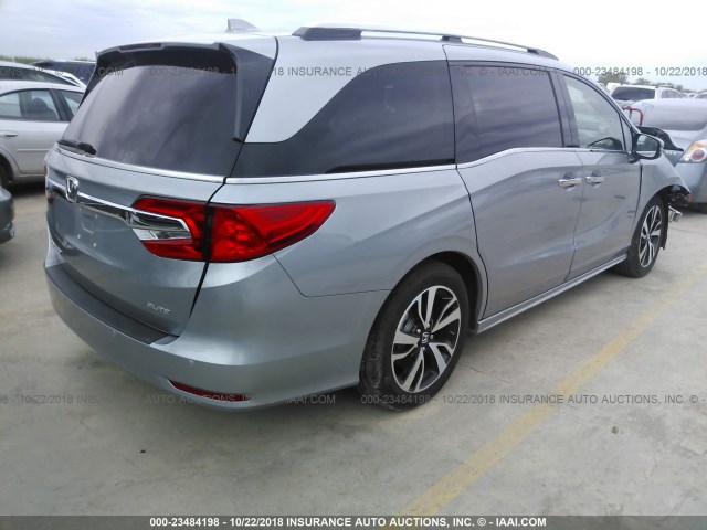 5FNRL6H98JB080252 - 2018 HONDA ODYSSEY ELITE فضي صورة 4