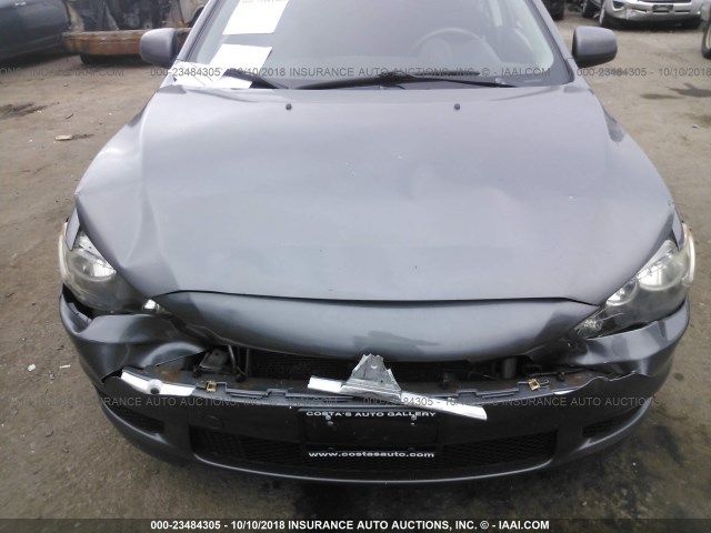 JA3AU26U38U026920 - 2008 MITSUBISHI LANCER ES GRAY photo 6