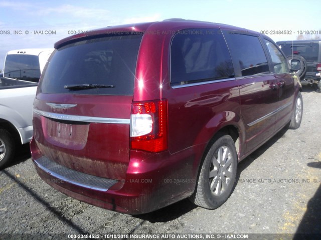 2C4RC1BG1ER280345 - 2014 CHRYSLER TOWN & COUNTRY TOURING RED photo 4