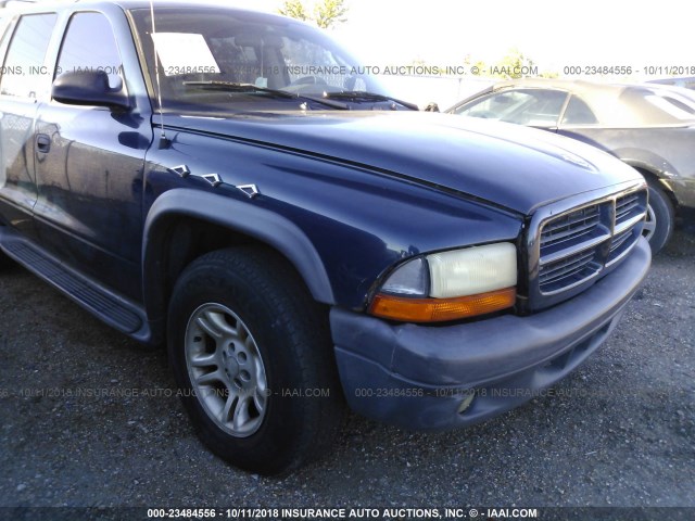 1D4HR38N93F531289 - 2003 DODGE DURANGO SPORT BLUE photo 6