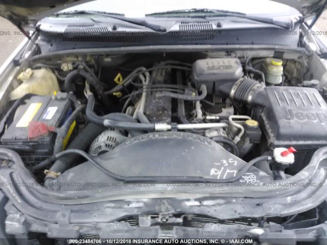 1J4GW48S44C241343 - 2004 JEEP GRAND CHEROKEE LAREDO/COLUMBIA/FREEDOM SILVER photo 10