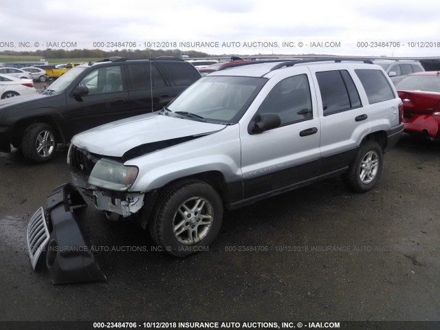 1J4GW48S44C241343 - 2004 JEEP GRAND CHEROKEE LAREDO/COLUMBIA/FREEDOM SILVER photo 2