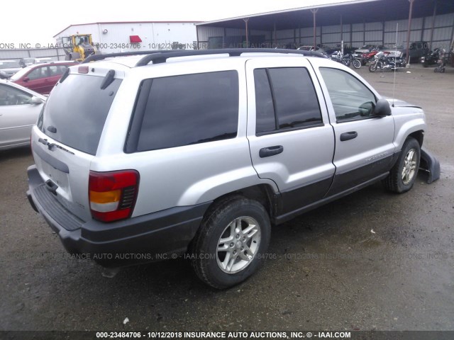 1J4GW48S44C241343 - 2004 JEEP GRAND CHEROKEE LAREDO/COLUMBIA/FREEDOM SILVER photo 4