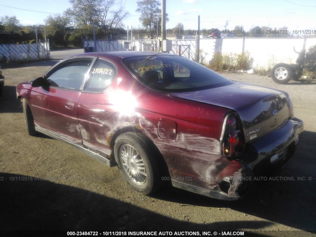 2G1WW12E329225232 - 2002 CHEVROLET MONTE CARLO LS MAROON photo 3