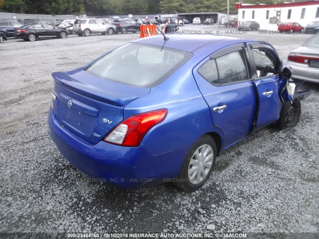 3N1CN7AP5DL854223 - 2013 NISSAN VERSA S/S PLUS/SV/SL BLUE photo 4