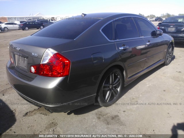 JNKBY01E46M207891 - 2006 INFINITI M45 SPORT BROWN photo 4