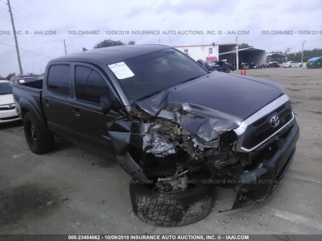 5TFJU4GN2FX088048 - 2015 TOYOTA TACOMA DOUBLE CAB PRERUNNER GRAY photo 1