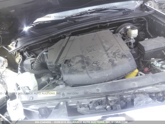 5TFJU4GN2FX088048 - 2015 TOYOTA TACOMA DOUBLE CAB PRERUNNER GRAY photo 10