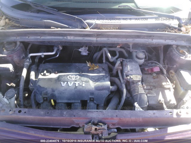 JTLKT334X64042696 - 2006 TOYOTA SCION XB Бордовый фото 10