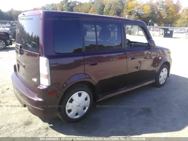 JTLKT334X64042696 - 2006 TOYOTA SCION XB Бордовый фото 4