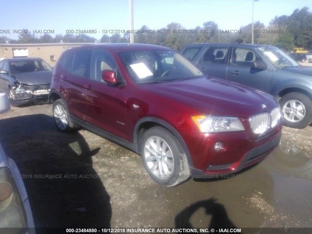 5UXWX9C5XD0A29403 - 2013 BMW X3 XDRIVE28I BURGUNDY photo 1