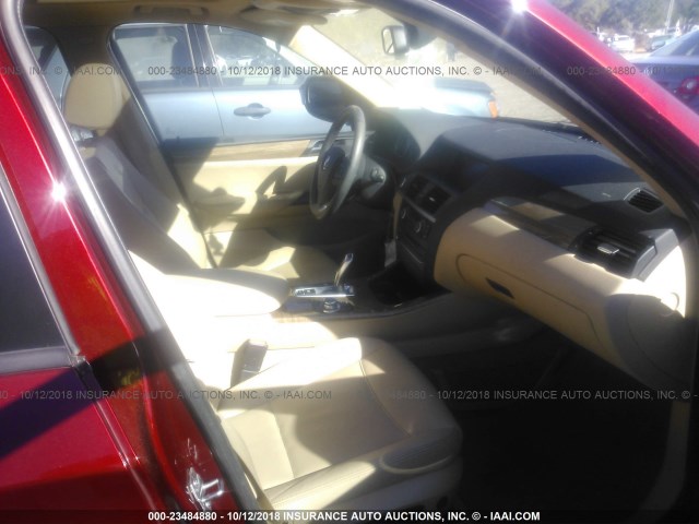 5UXWX9C5XD0A29403 - 2013 BMW X3 XDRIVE28I BURGUNDY photo 5