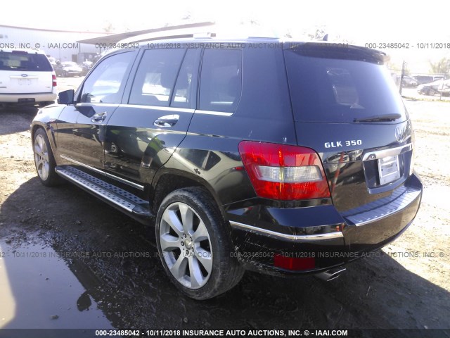 WDCGG8HB0AF294149 - 2010 MERCEDES-BENZ GLK 350 4MATIC BLACK photo 3