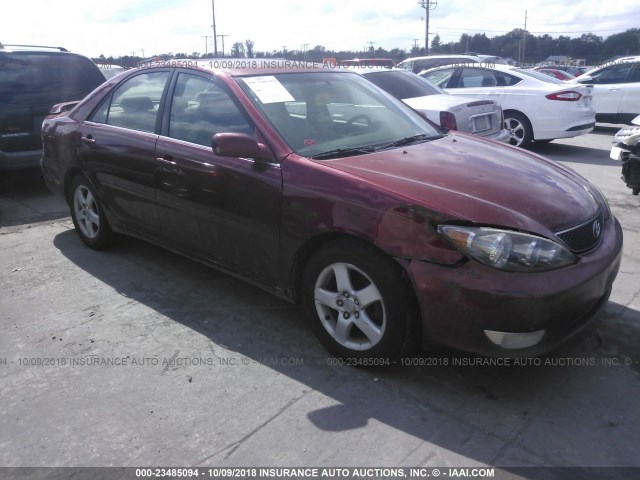 4T1BE32K75U392657 - 2005 TOYOTA CAMRY LE/XLE/SE RED photo 1