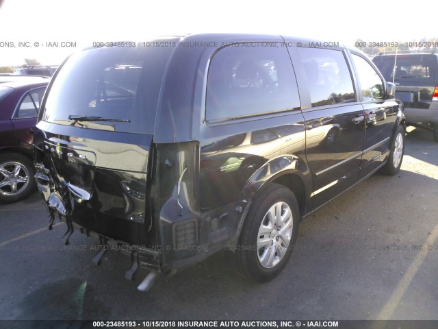 2C4RDGBG4FR529903 - 2015 DODGE GRAND CARAVAN SE BLACK photo 4