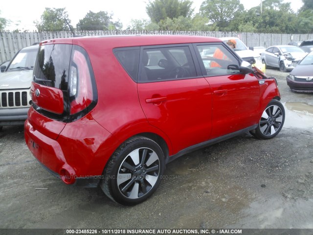 KNDJX3A57F7810589 - 2015 KIA SOUL ! RED photo 4