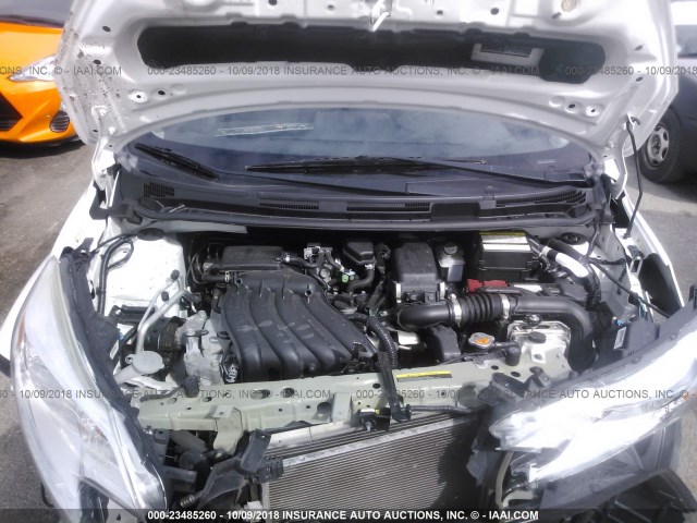 3N1CE2CPXFL404330 - 2015 NISSAN VERSA NOTE S/S PLUS/SV/SL/SR WHITE photo 10