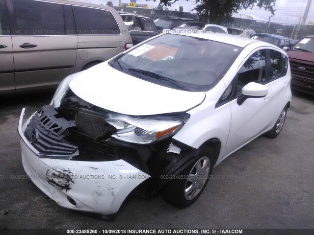 3N1CE2CPXFL404330 - 2015 NISSAN VERSA NOTE S/S PLUS/SV/SL/SR WHITE photo 2
