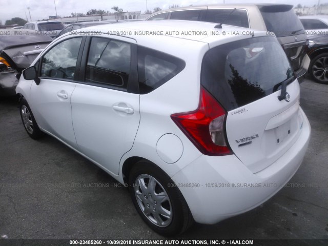 3N1CE2CPXFL404330 - 2015 NISSAN VERSA NOTE S/S PLUS/SV/SL/SR WHITE photo 3